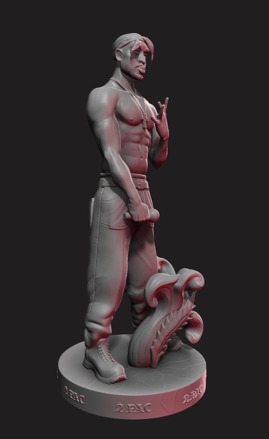 TuPac Shakur -THe Legend Of Rap- 25 cm 3D print model_9
