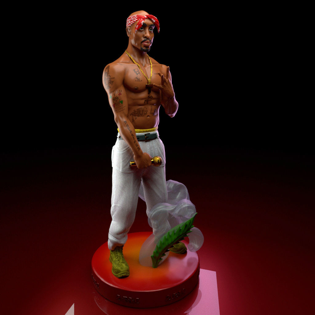 TuPac Shakur -THe Legend Of Rap- 25 cm 3D print model_1