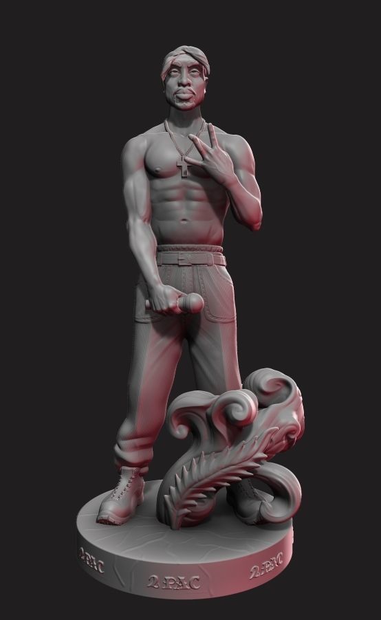 TuPac Shakur -THe Legend Of Rap- 25 cm 3D print model_10