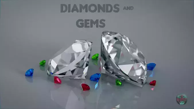 Diamonds and Gems 3d Models