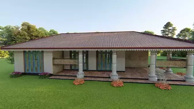 WALAWWA house plans in kenya 3D model
