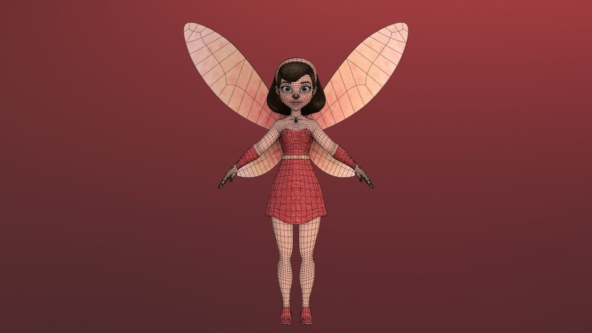 Fairy Cartoon Character 3D model_24