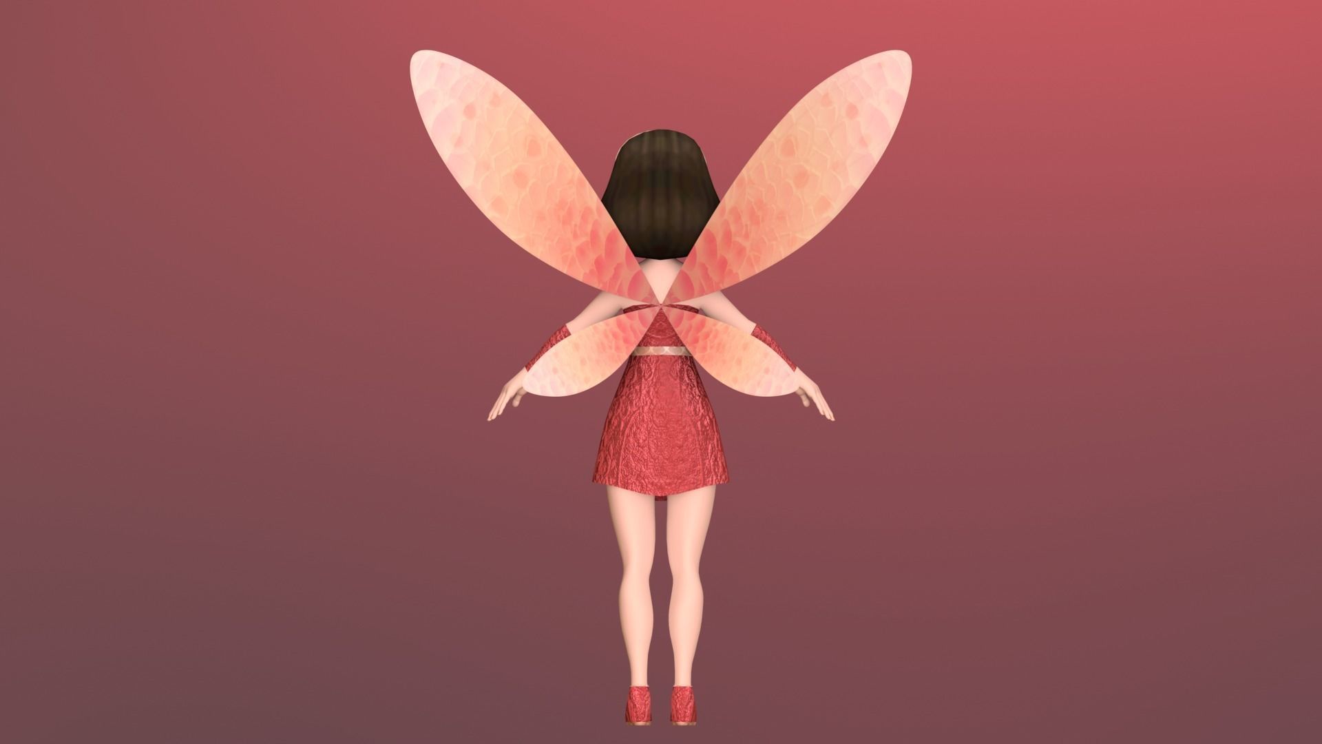 Fairy Cartoon Character 3D model_18