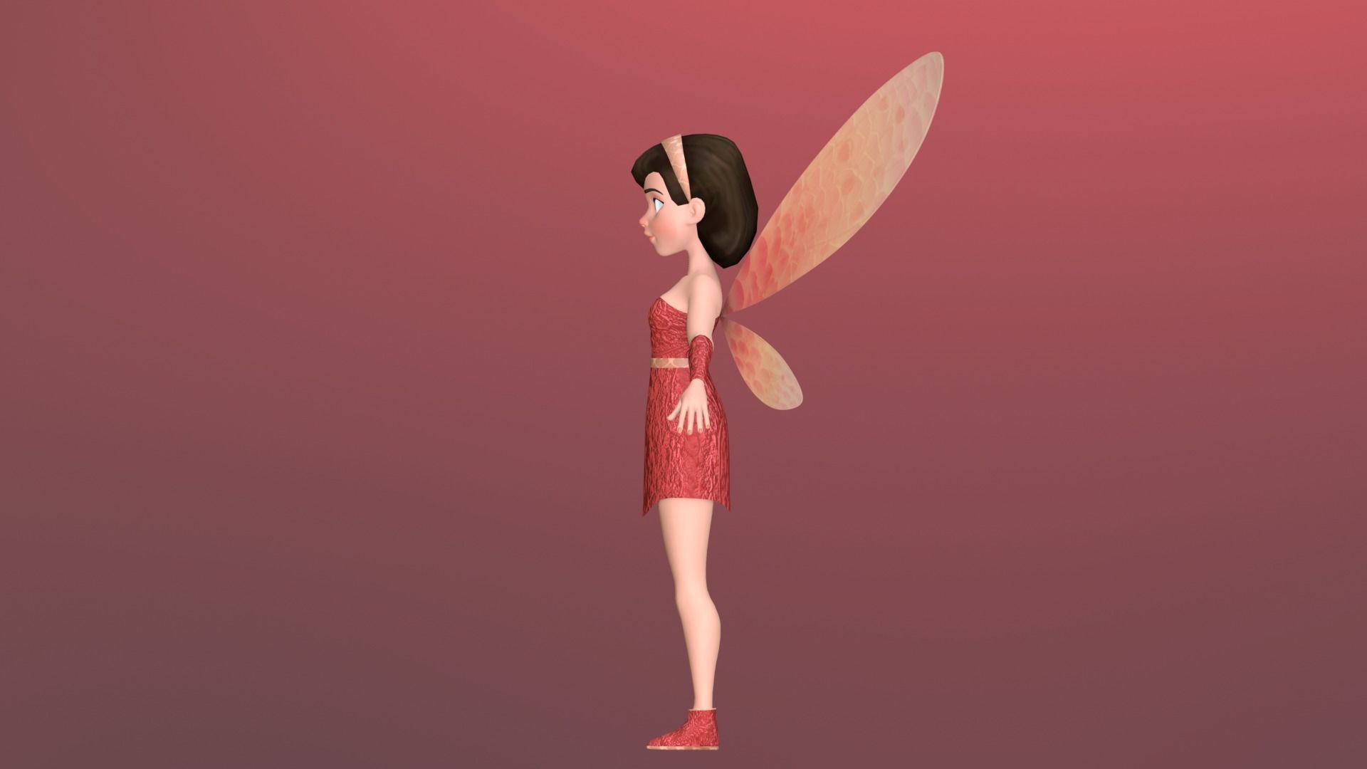 Fairy Cartoon Character 3D model_19