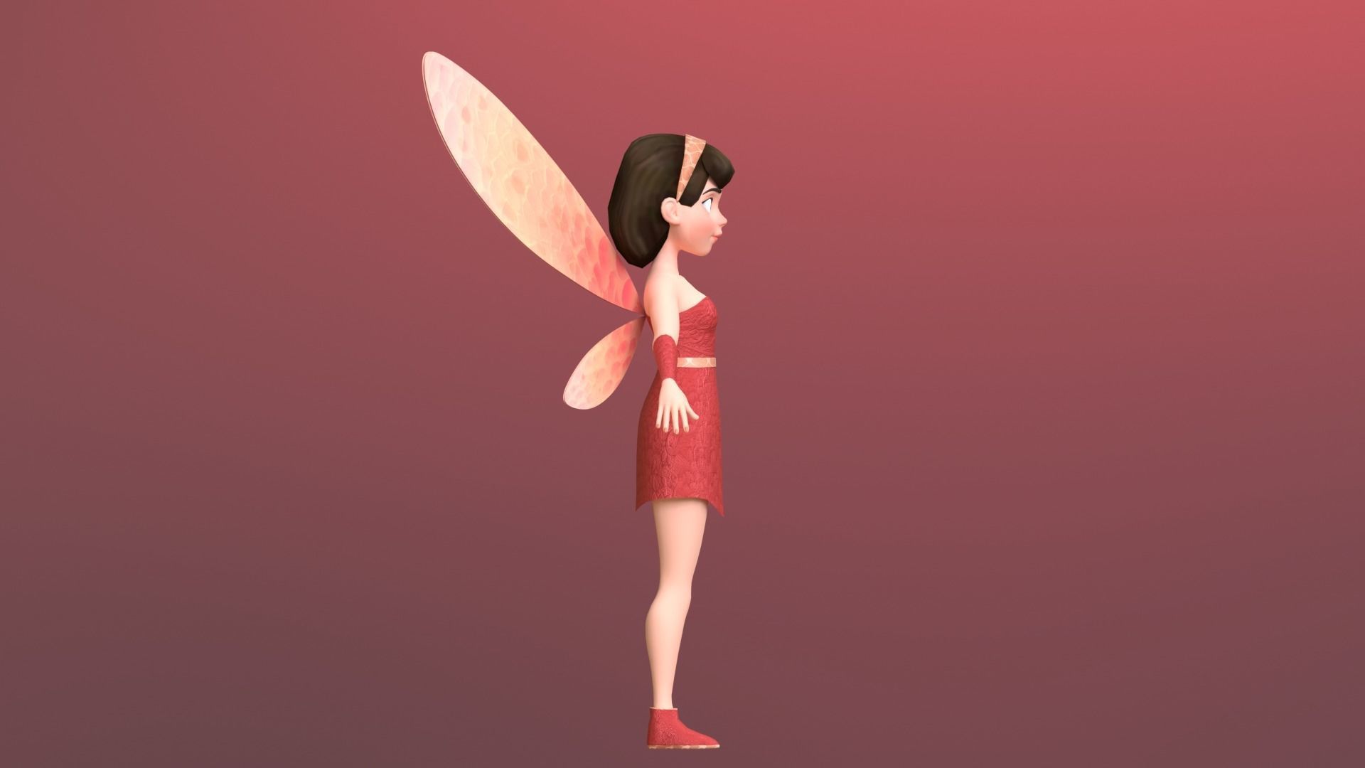Fairy Cartoon Character 3D model_9