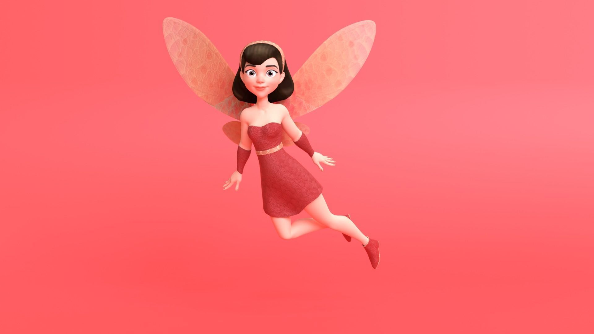 Fairy Cartoon Character 3D model_4