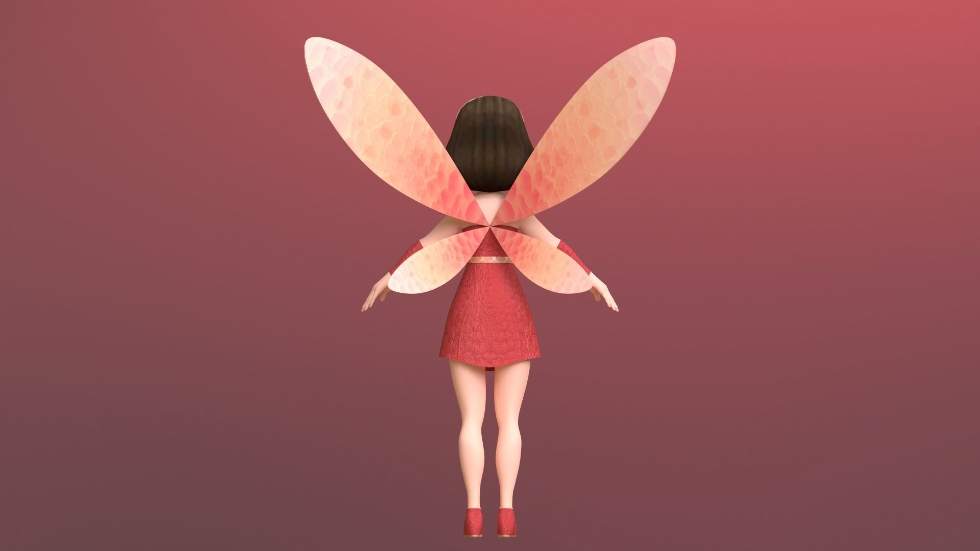 Fairy Cartoon Character 3D model_10
