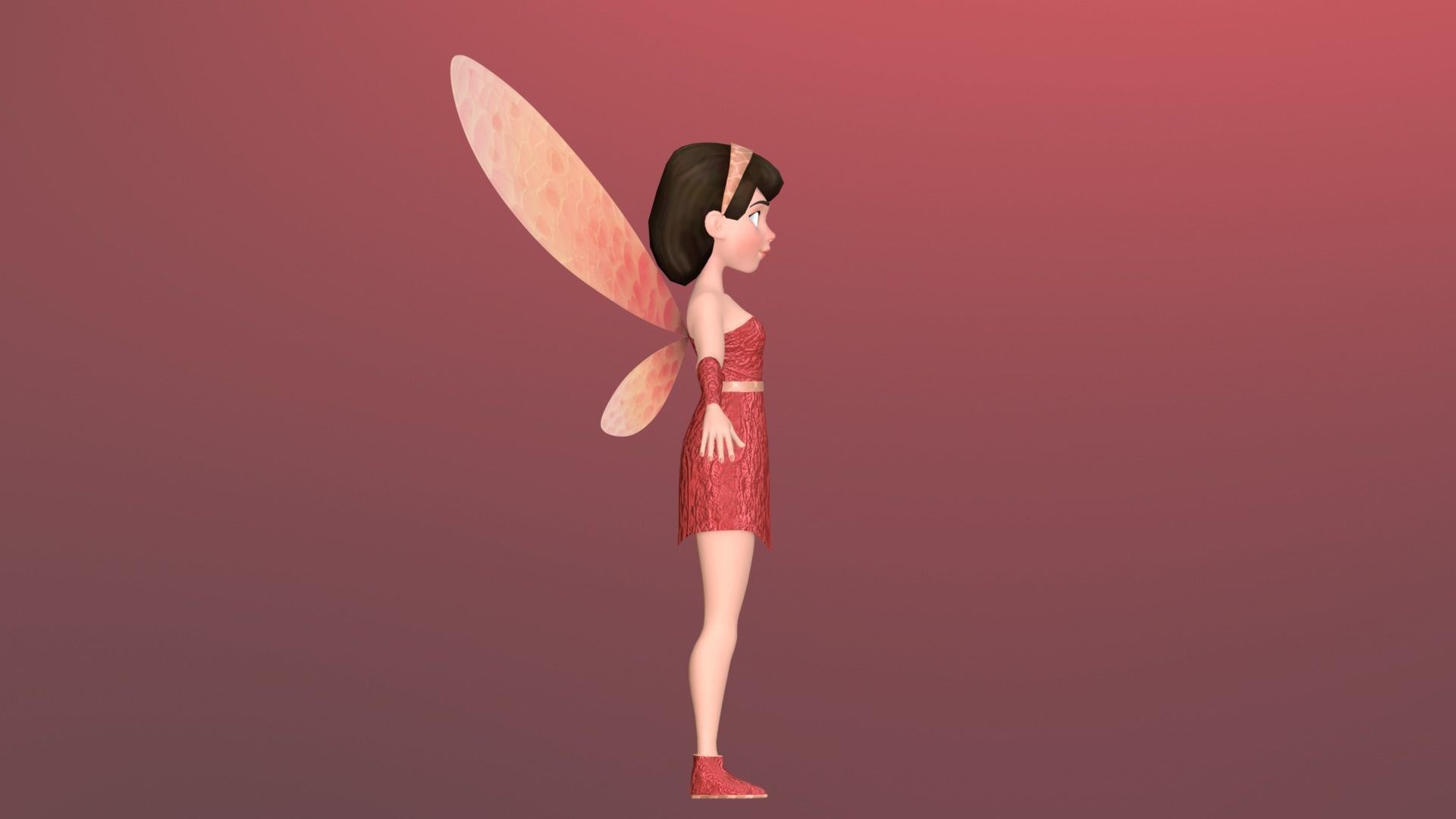 Fairy Cartoon Character 3D model_17