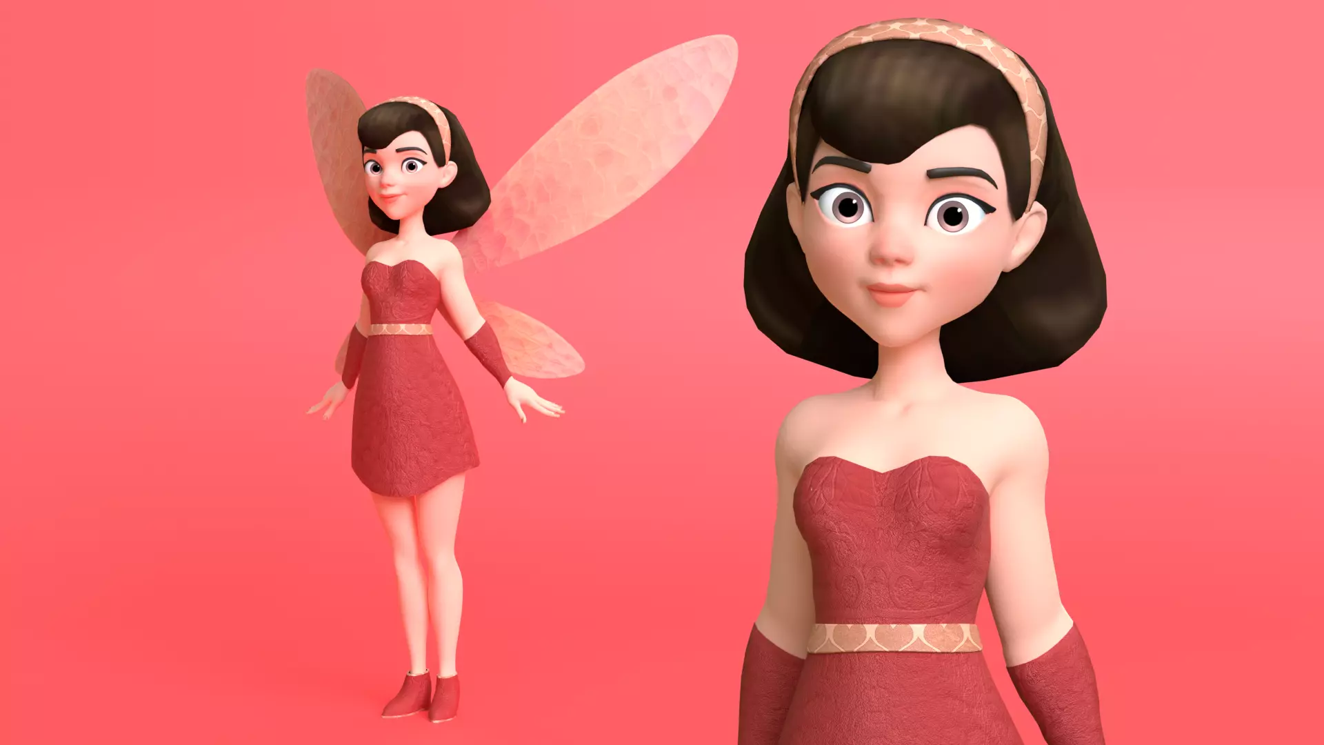Fairy Cartoon Character 3D model_0