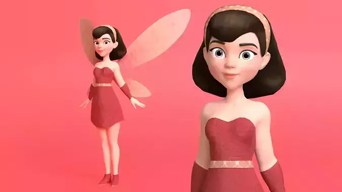 Fairy Cartoon Character 3D model