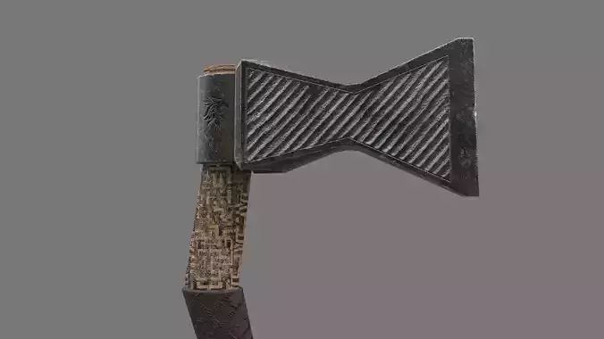 Stylized Axe Weapon PBR low-poly game ready Low-poly 3D model