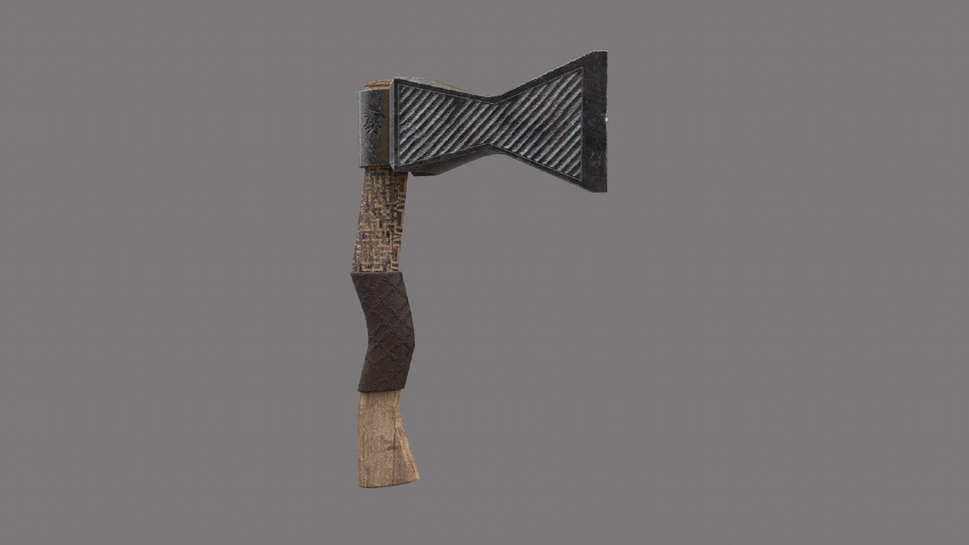 Stylized Axe Weapon PBR low-poly game ready Low-poly 3D model_6