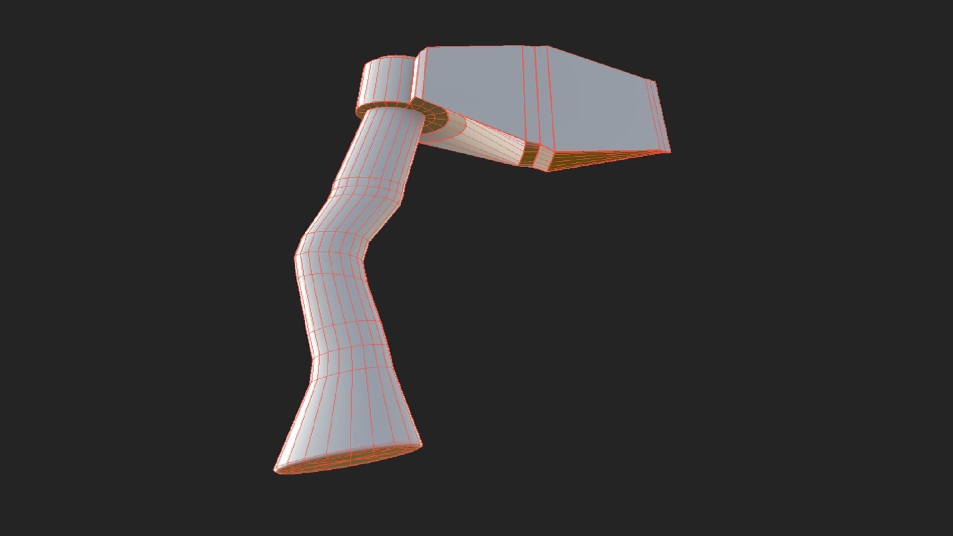 Stylized Axe Weapon PBR low-poly game ready Low-poly 3D model_8