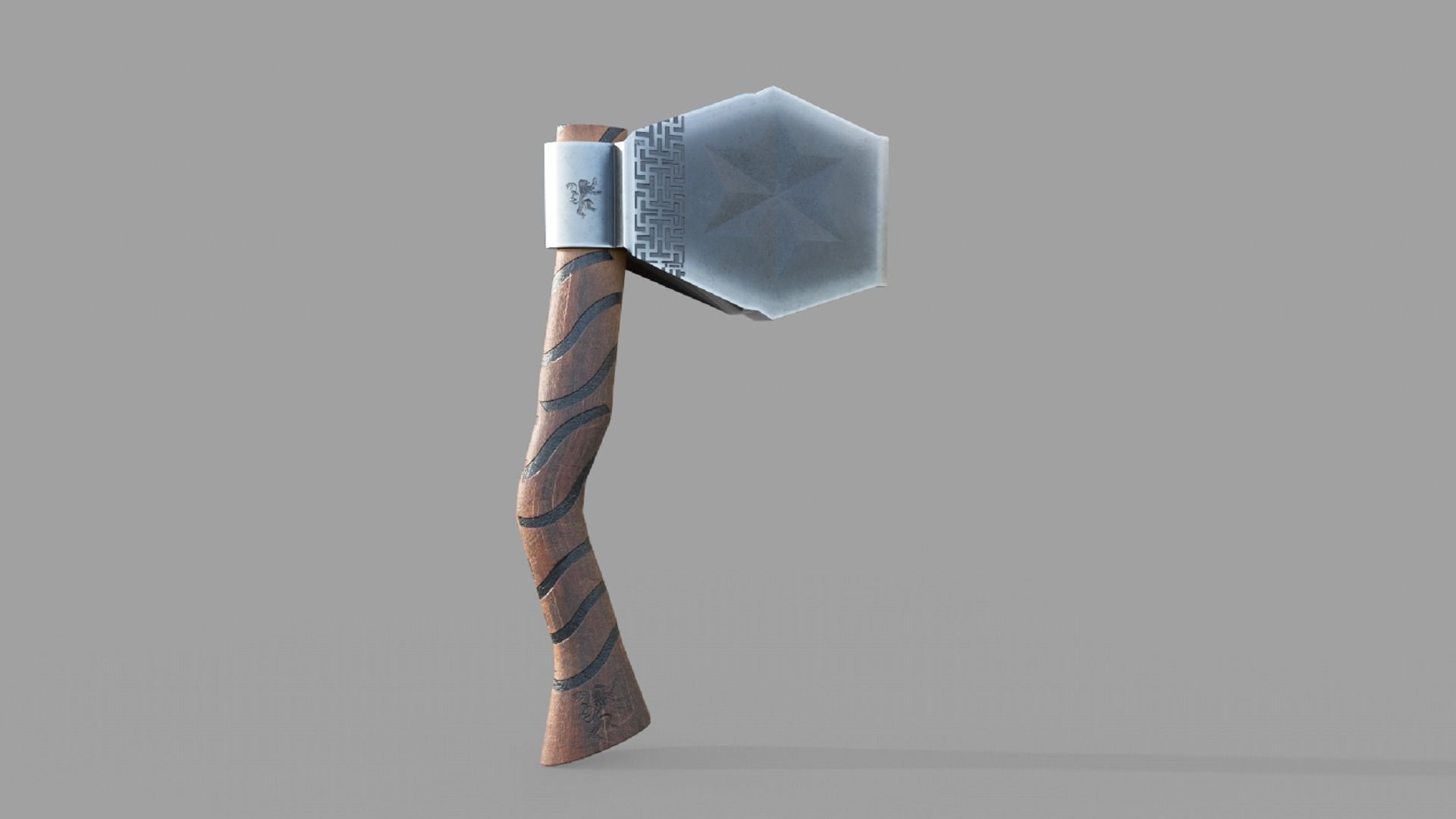 Stylized Axe Weapon PBR low-poly game ready Low-poly 3D model_6