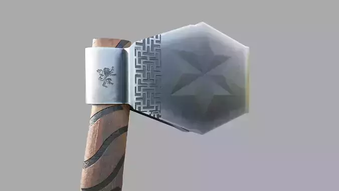 Stylized Axe Weapon PBR low-poly game ready Low-poly 3D model