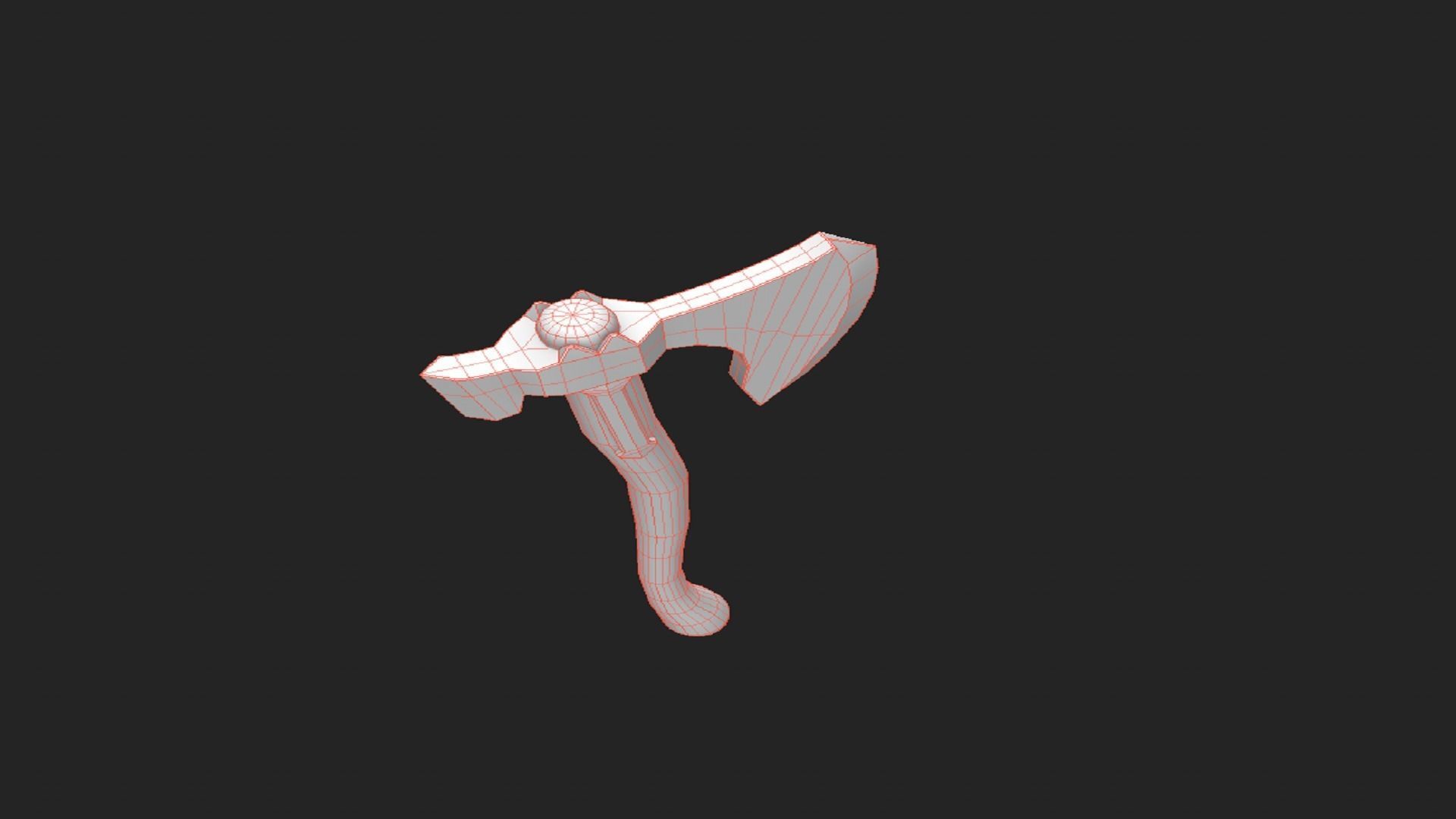 Stylized Axe Weapon PBR low-poly 3D Low-poly 3D model_9