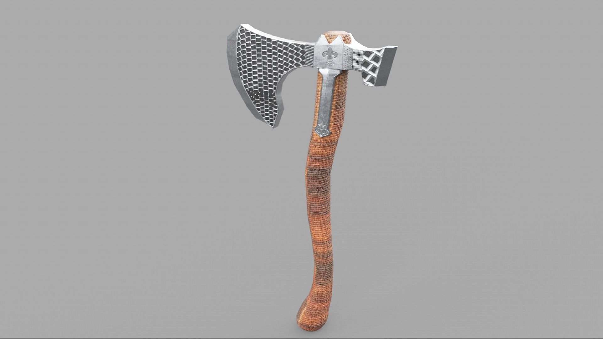 Stylized Axe Weapon PBR low-poly 3D Low-poly 3D model_4