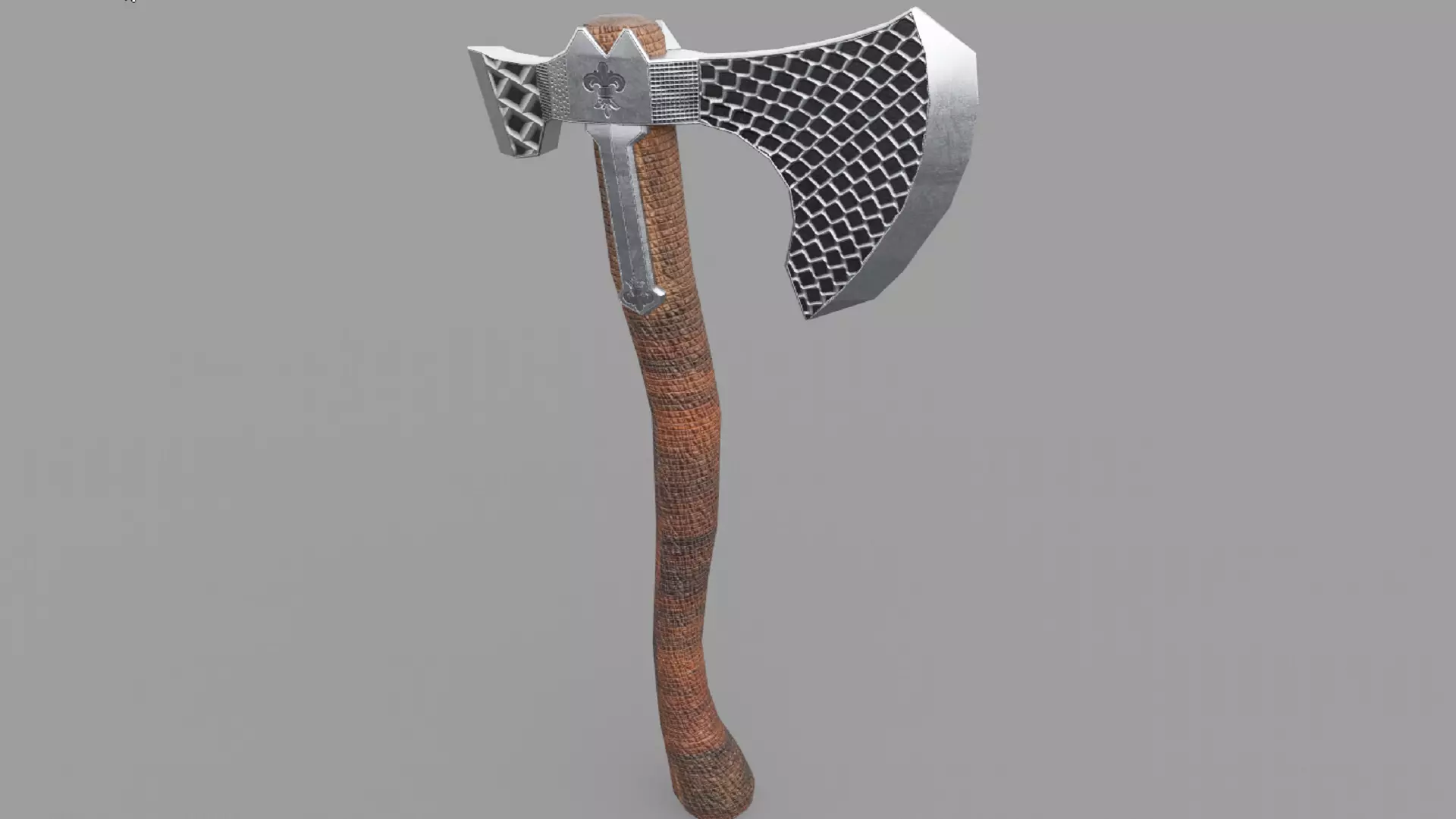 Stylized Axe Weapon PBR low-poly 3D Low-poly 3D model_0