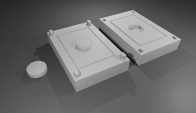 Mold for Checkers Game Pieces - Form - Jogo de Damas Molde Forma 3D print model