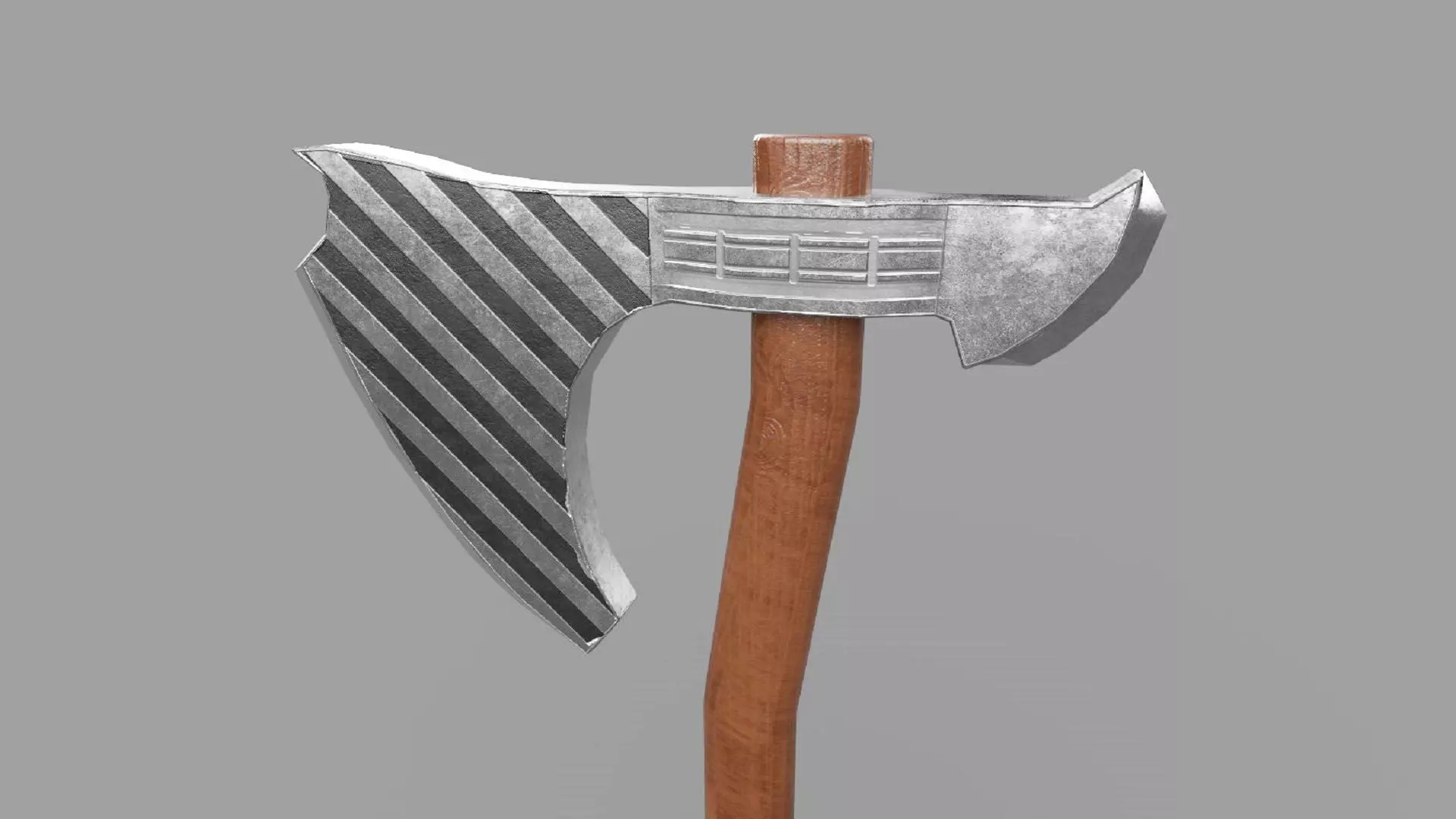 Axe Weapon PBR low-poly game ready Low-poly 3D model_0