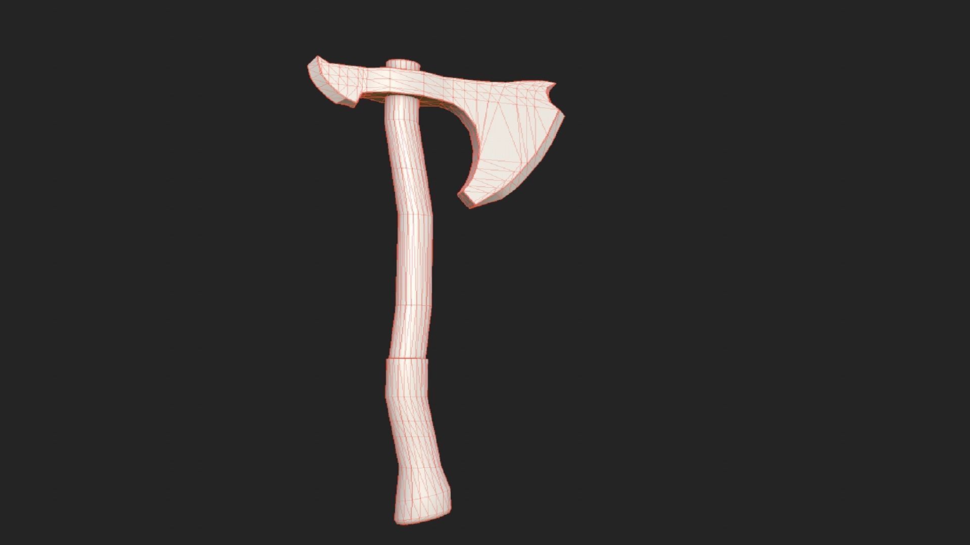 Axe Weapon PBR low-poly game ready Low-poly 3D model_8