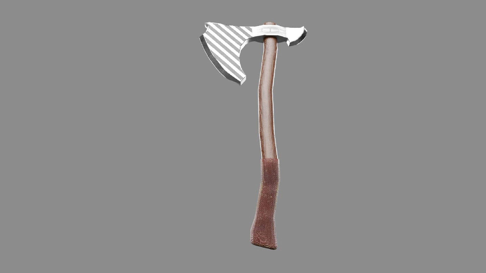 Axe Weapon PBR low-poly game ready Low-poly 3D model_3