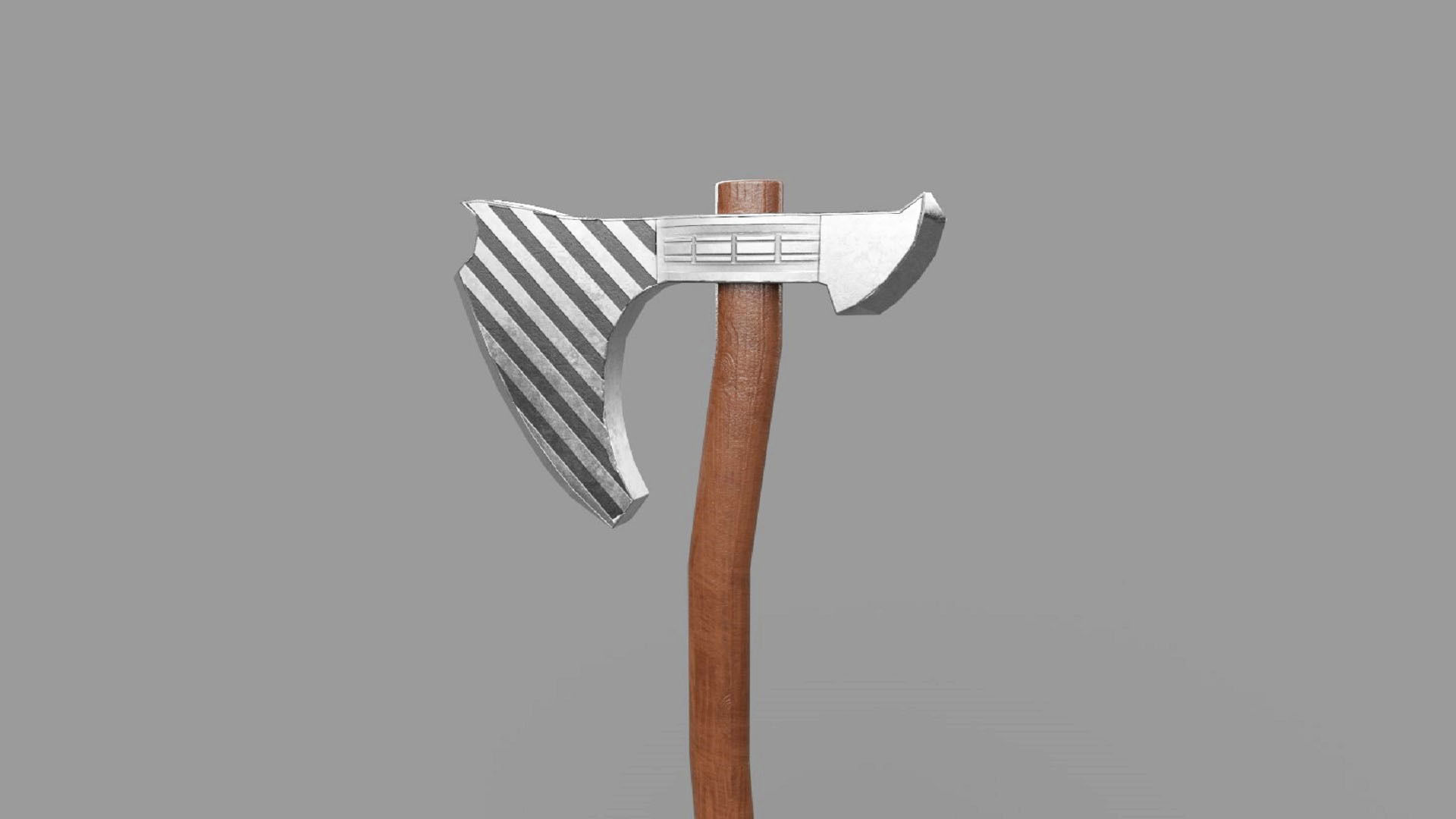 Axe Weapon PBR low-poly game ready Low-poly 3D model_4