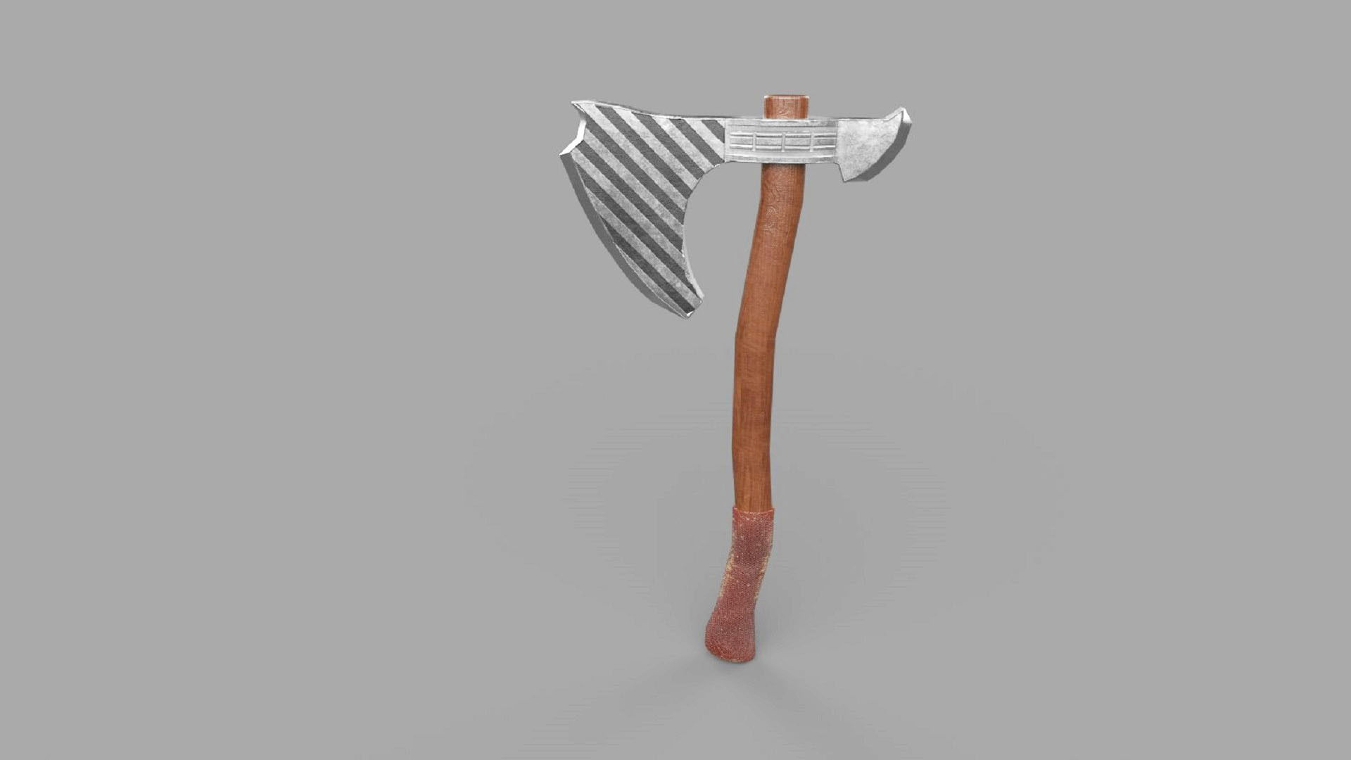 Axe Weapon PBR low-poly game ready Low-poly 3D model_1