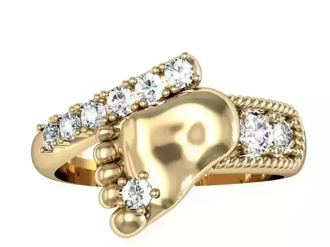 baby foot Ring ready for 3d print