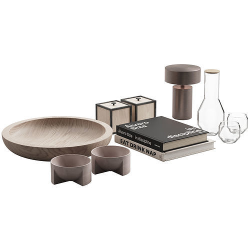 055 Living decor set NATURE ACCESSORIES 02 3D model