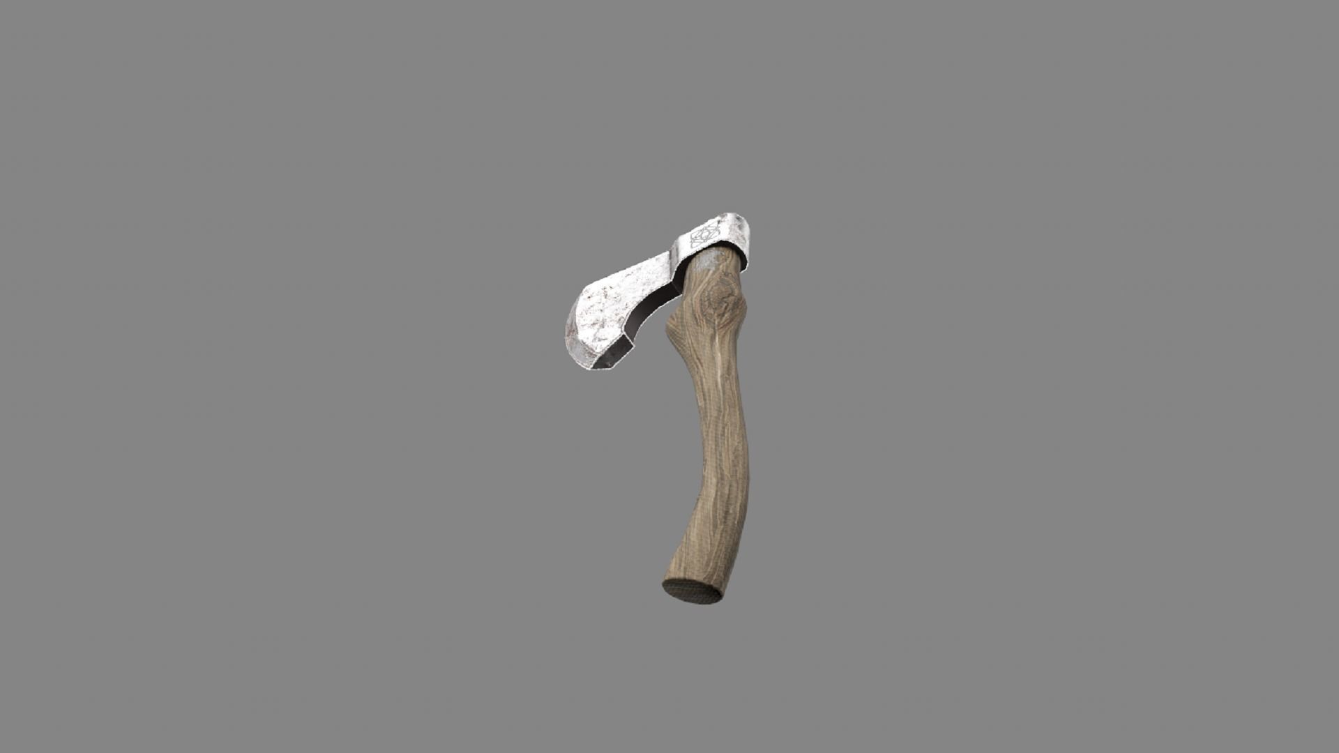 Axe Weapon Low-poly 3D model_6