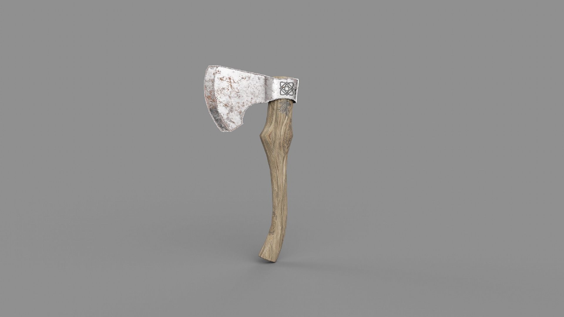 Axe Weapon Low-poly 3D model_2
