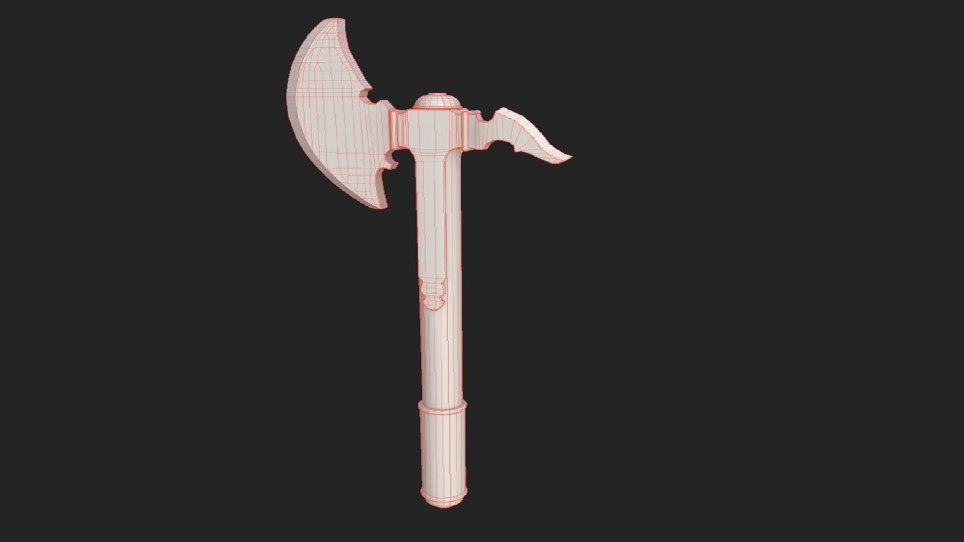 Axe Weapon PBR low-poly 3D Low-poly 3D model_6