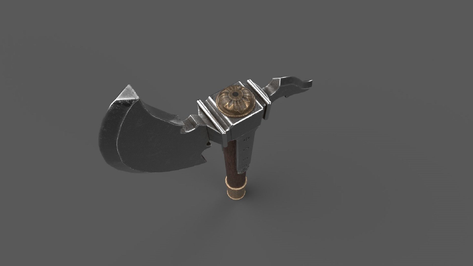 Axe Weapon PBR low-poly 3D Low-poly 3D model_5