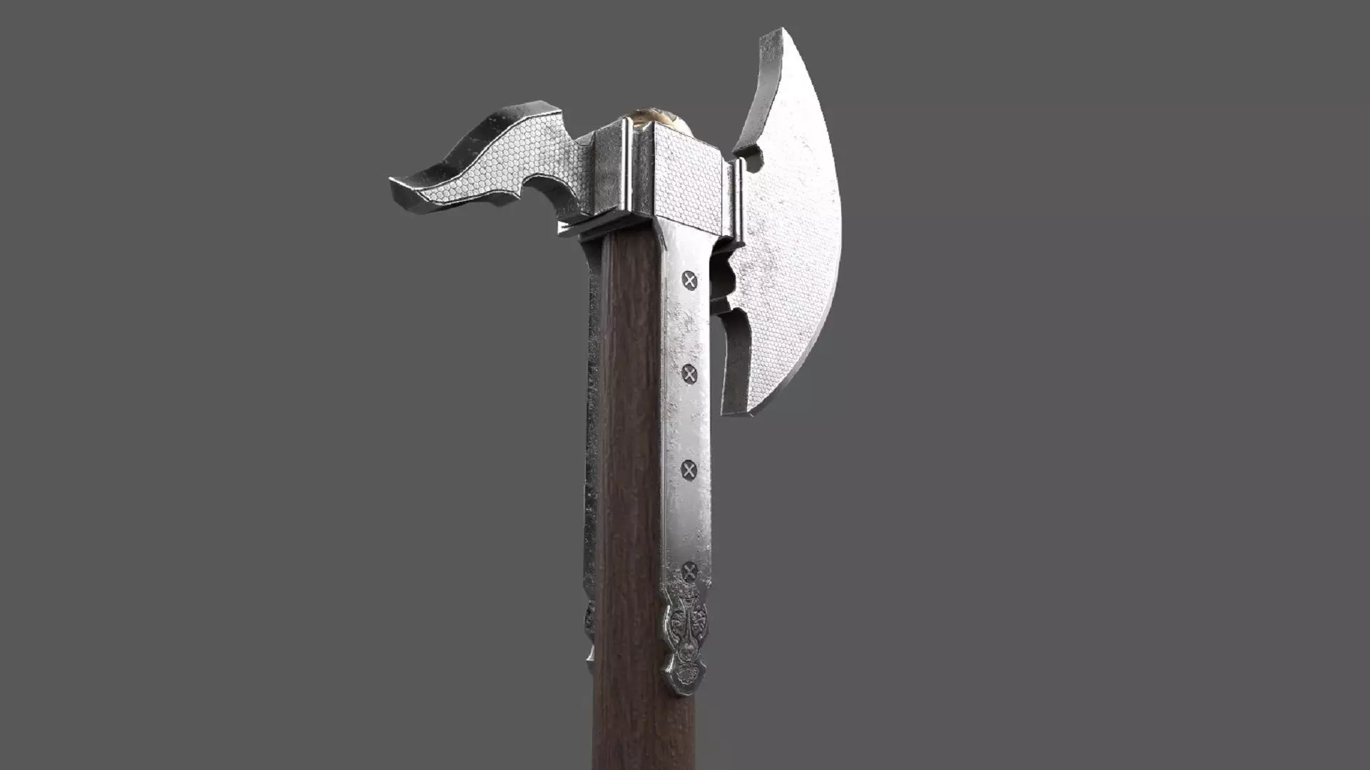 Axe Weapon PBR low-poly 3D Low-poly 3D model_0