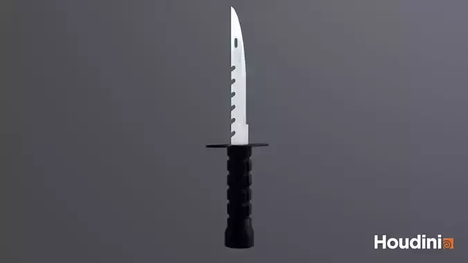 Combat Knife Silver Blade