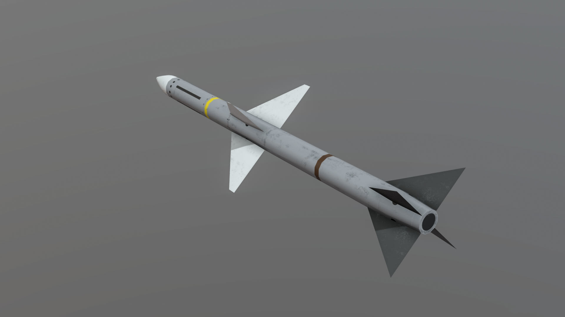 AIM-7M Sparrow Low-poly 3D model_2