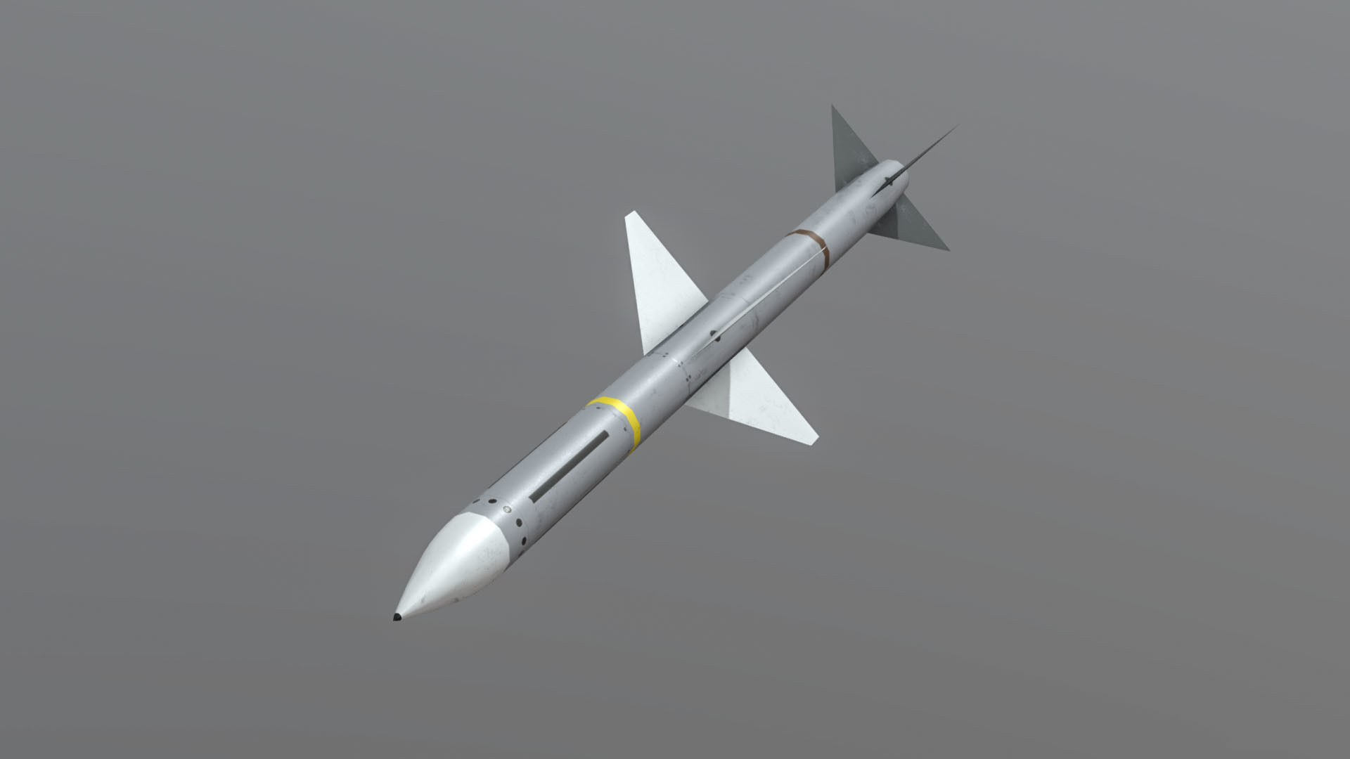 AIM-7M Sparrow Low-poly 3D model_1