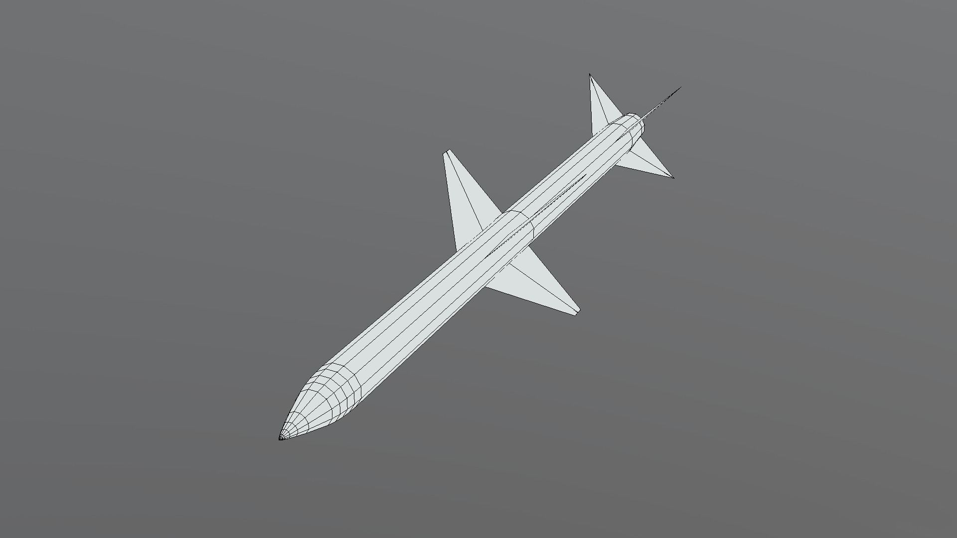 AIM-7M Sparrow Low-poly 3D model_6