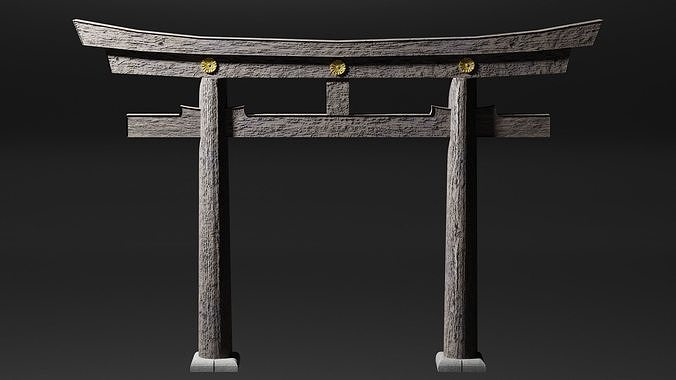 Torii Gateway Low-poly 3D model