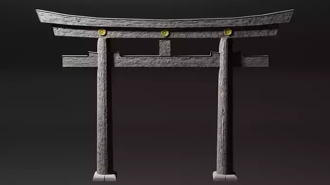 Torii Gateway Low-poly 3D model