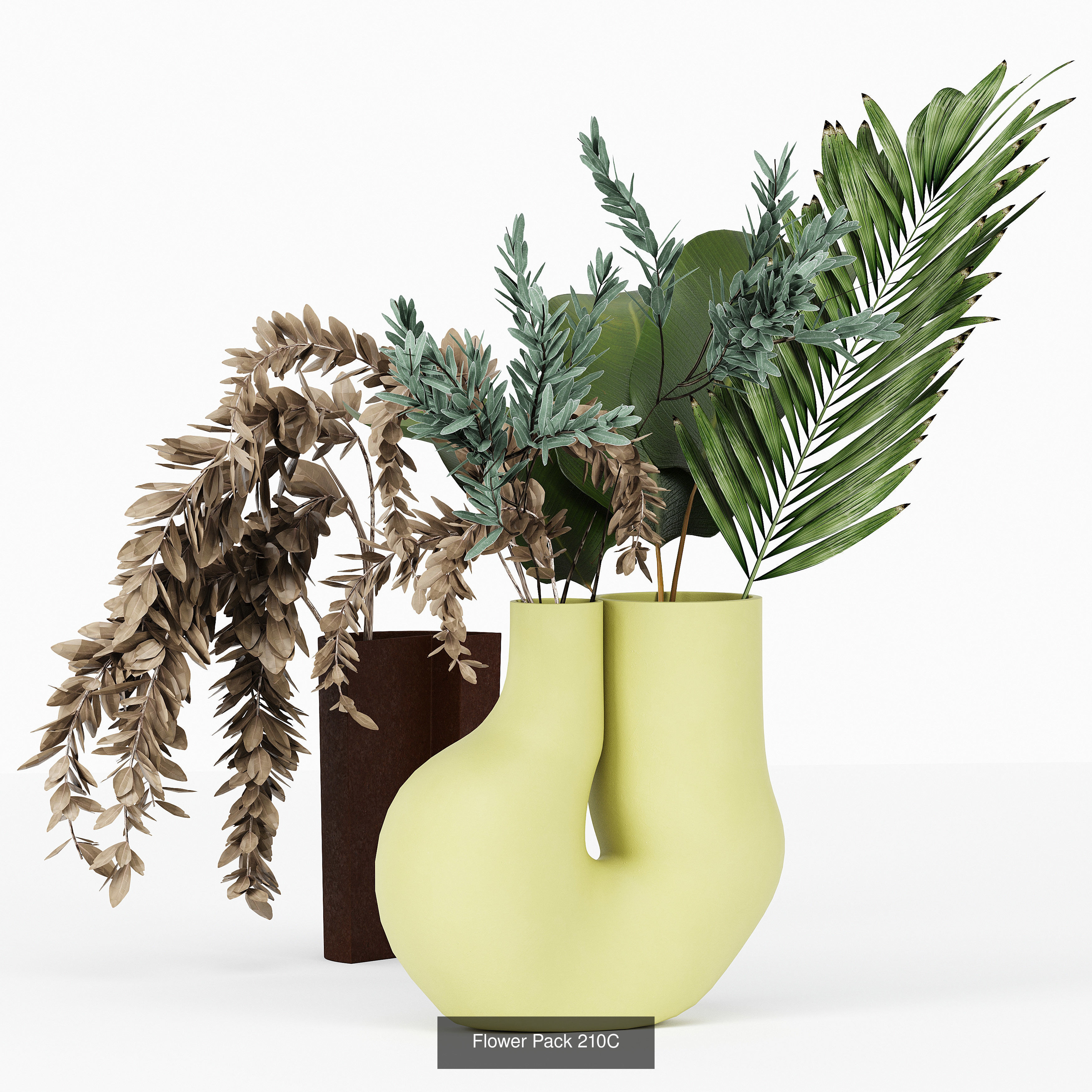 Flowers in vases 3D Model Collection_7