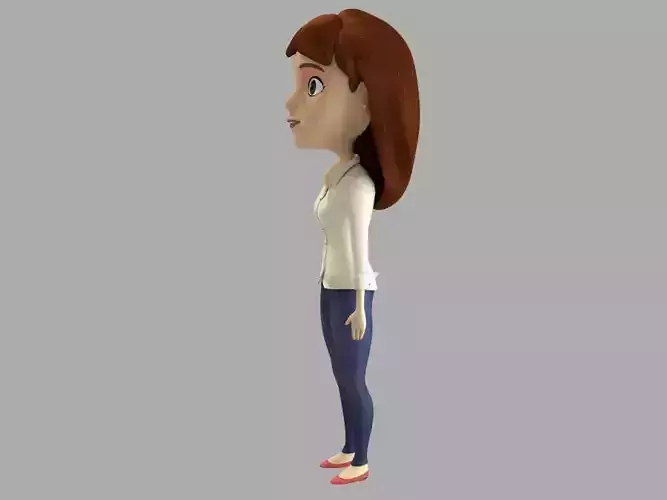  Woman toon 3D Model 