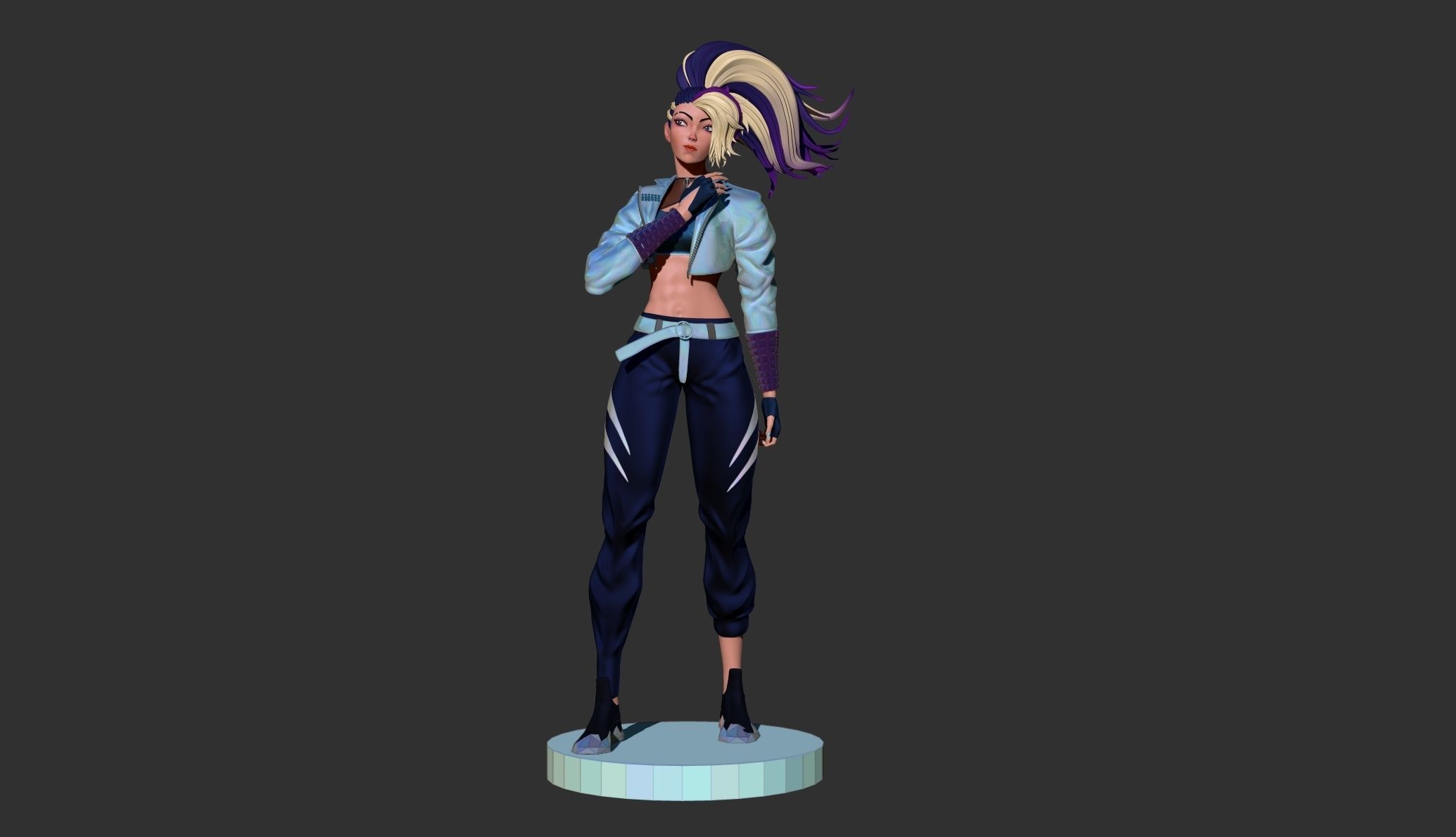 Akali from League of legends 3DPrint 3D print model_4