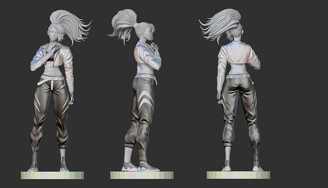 Akali from League of legends 3DPrint 3D print model