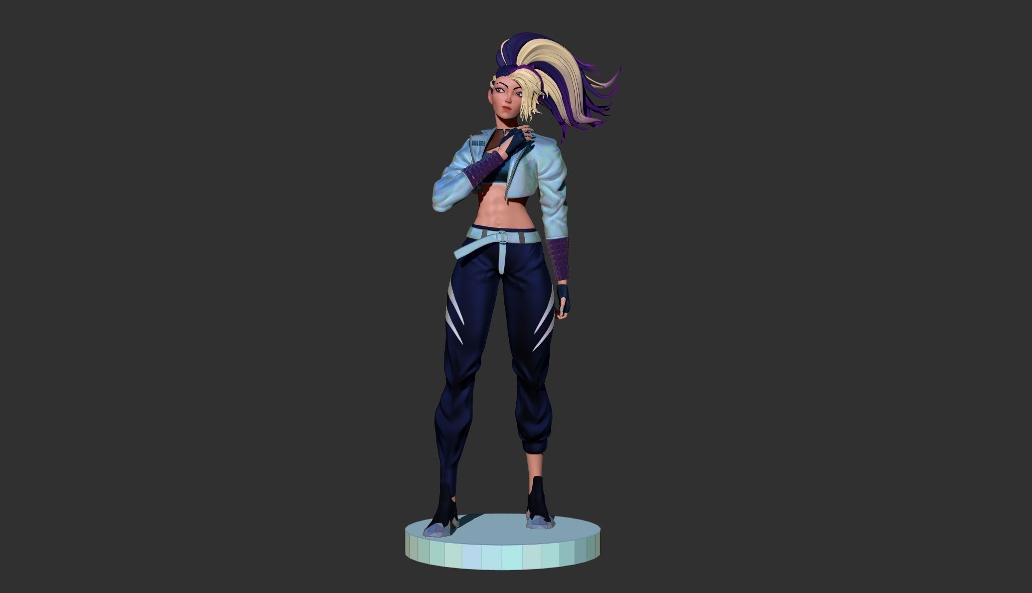 Akali from League of legends 3DPrint 3D print model_2