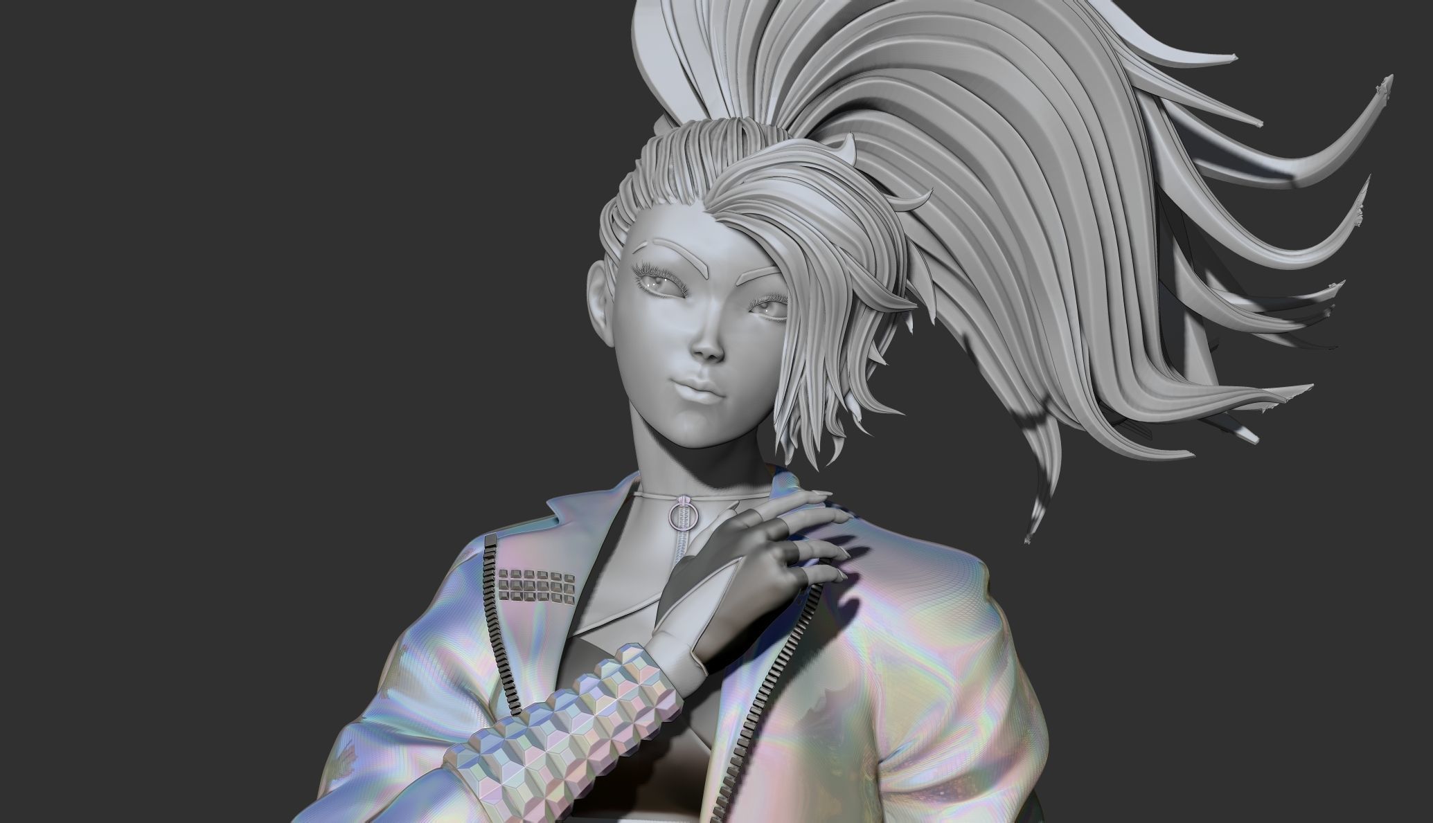 Akali from League of legends 3DPrint 3D print model_5