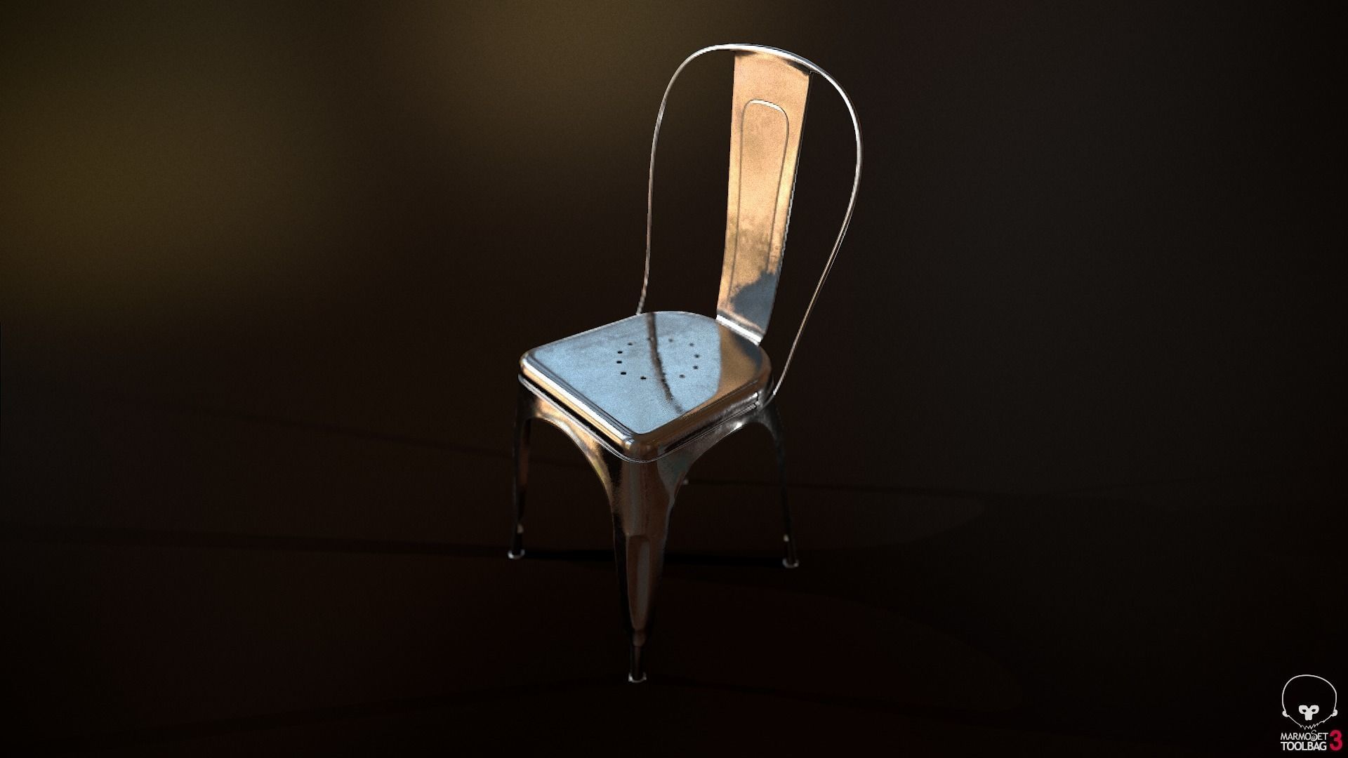 Iron Tolix Chair Low-poly 3D model_5