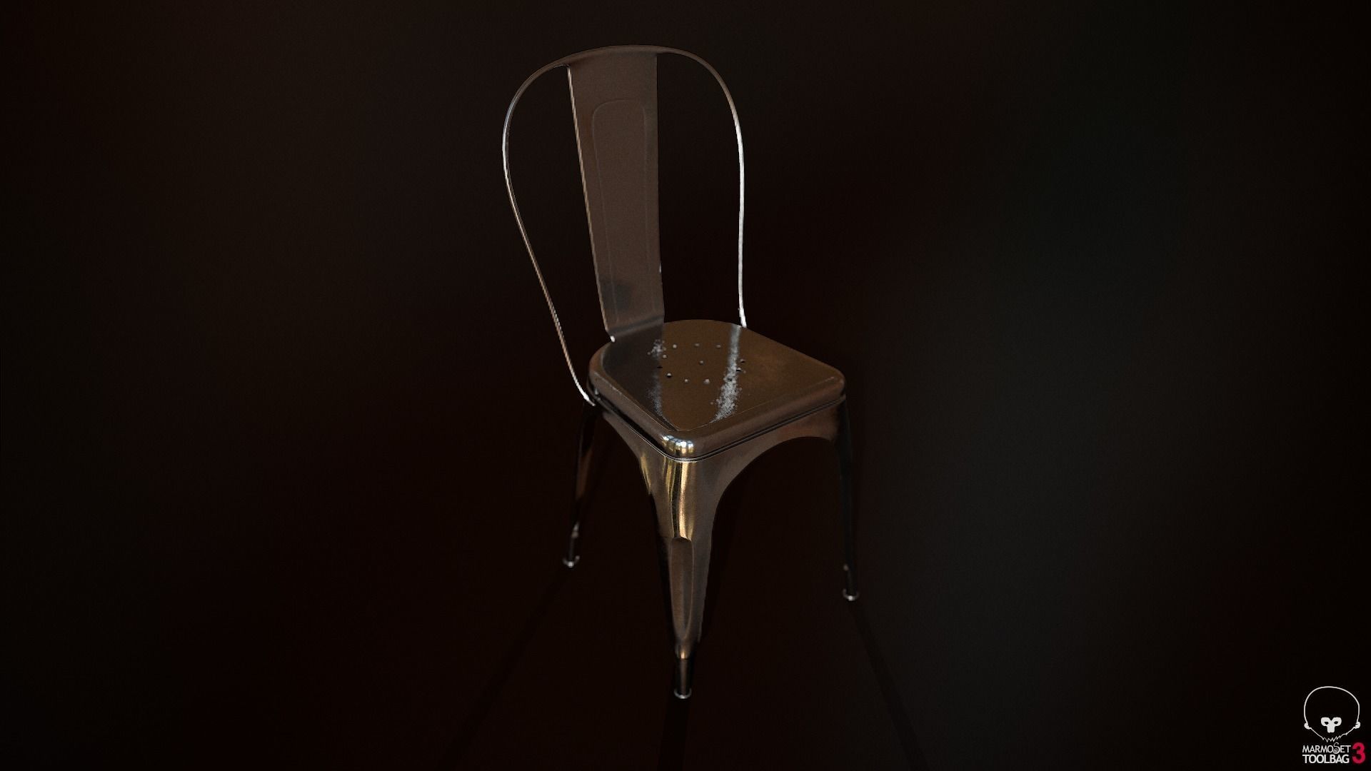Iron Tolix Chair Low-poly 3D model_6