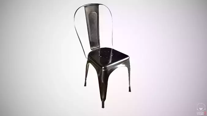 Iron Tolix Chair Low-poly 3D model
